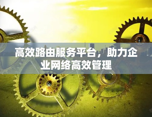 高效路由服务平台，助力企业网络高效管理