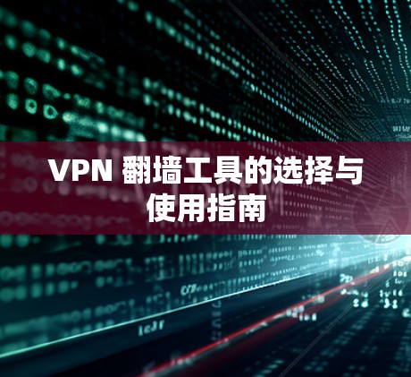 VPN 翻墙工具的选择与使用指南