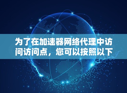为了在加速器网络代理中访问访问点，您可以按照以下步骤进行操作
