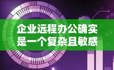 企业远程办公确实是一个复杂且敏感的领域，尤其是当企业规模较大时，需要确保数据安全、隐私保护和社会责任。以下是一些适合企业使用的企业VPN远程办公软件